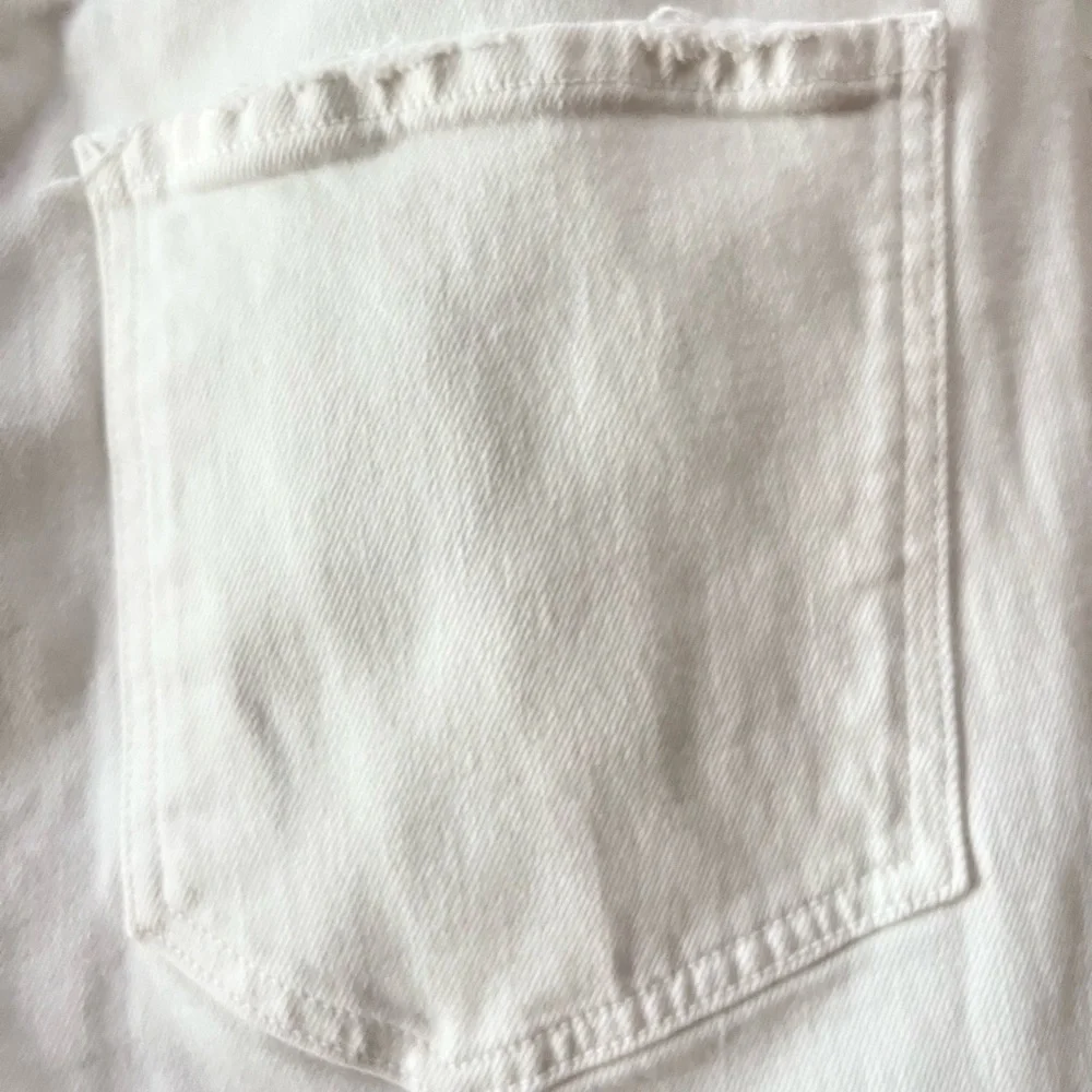Agolde White Riley Crop Straight Leg Jeans Size 31 - Picture 6 of 13